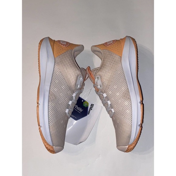 Wilson Women's Size 8 Hurakn Padel Shoes (Scallop Shell/Cantaloupe/White) - Picture 2 of 5